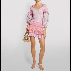 LoveShack Fancy Ensley Dress Strawberry Melange